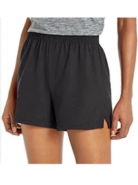 Y2K Soffe Black Cotton Short Shorts Size Small Roll Down Elastic High Waistband